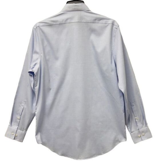 Calvin Klein Men's Long Sleeve Formal Shirt Blue Strech Collar Non-Iro Medium - Picture 4 of 16